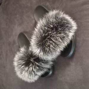 NEW!!! Real fox fur slides!!!